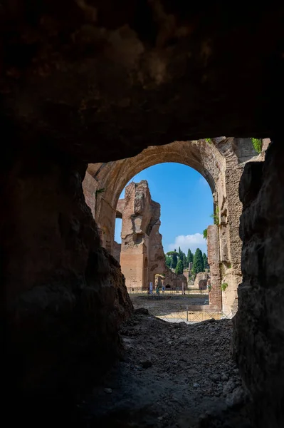 Detalle Las Ruinas Los Baños Caracalla Los Baños Más Importantes — Foto de Stock