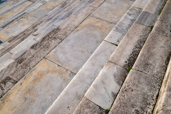 Detalhe Das Escadas Mármore Perspectiva Altar Pátria Piazza Venezia Roma — Fotografia de Stock