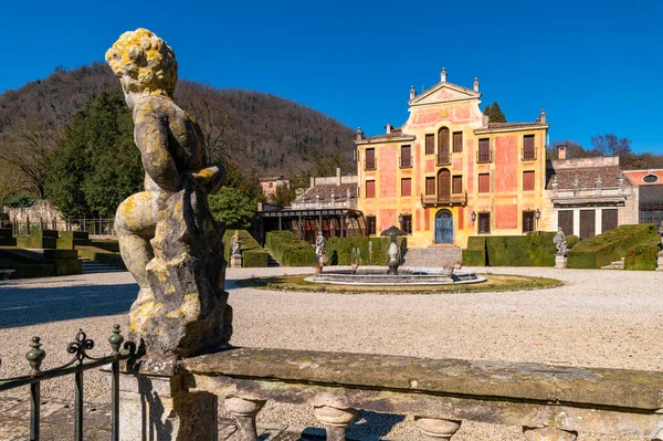 Panorama Över Villa Barbarigo Valsanzibio Padua Galzignano Terme 1600 Talets — Stockfoto