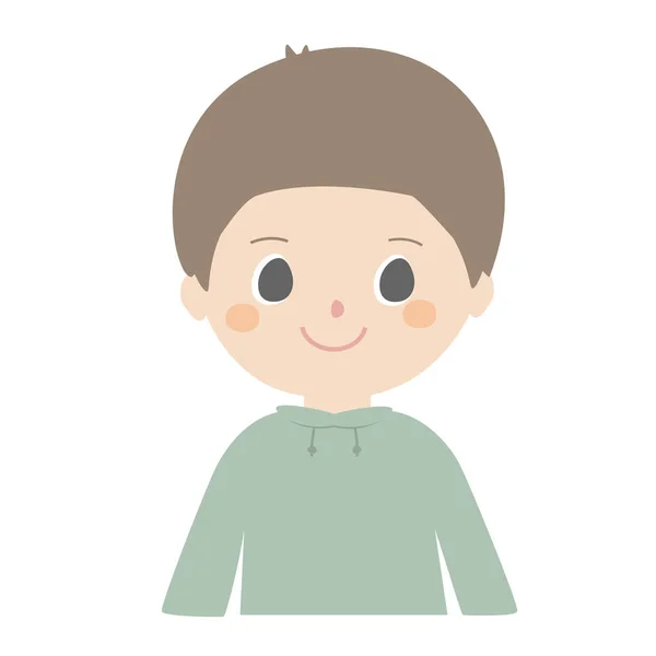 It is a cute illustration of a boy wearing a hoodie.