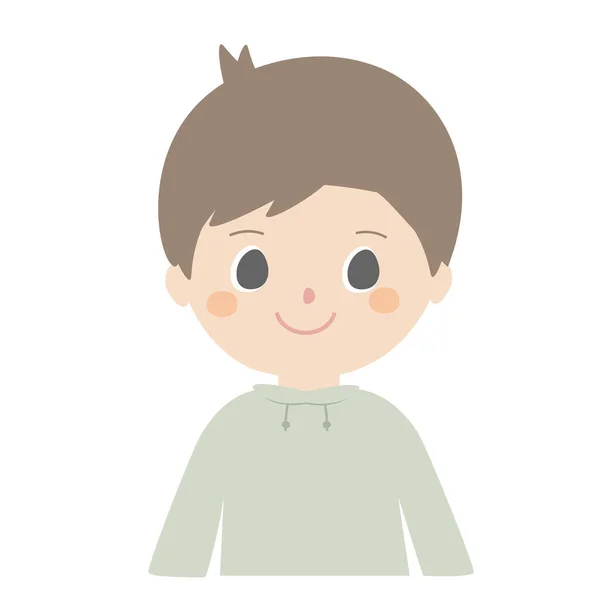 It is a cute illustration of a boy wearing a hoodie.