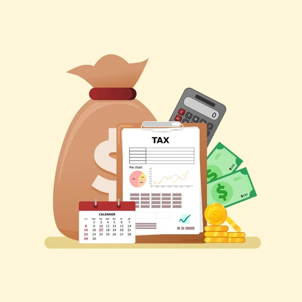 Tax Day Illustration Vector Relevant Greeting Payday — Stock Vector