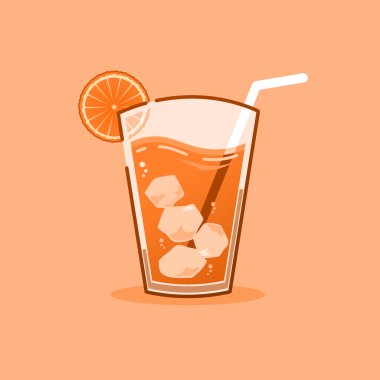 turuncu meyve vektörü düz tasarımı