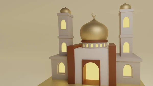 Moskee Illustratie Eenvoudig Minimalistisch — Stockfoto