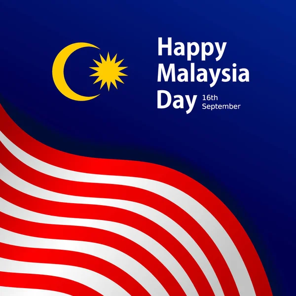Feliz Día Malasia Vector Ilustración Para Conmemorar Día Nacional Malasia — Vector de stock