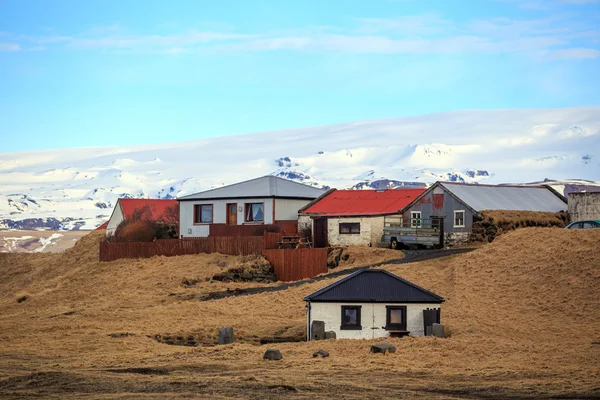 Domy ve venkovské oblasti na Islandu — Stock fotografie