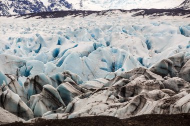 İzlanda'daki Skaftafellsjokull buzul blue Ice 