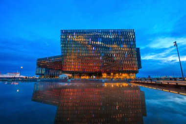 Harpa konser salonunda reykjavik, İzlanda