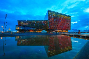 Harpa konser salonunda reykjavik, İzlanda