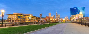Şehir merkezindeki Indianapolis manzarası 