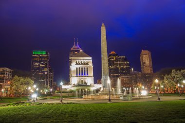 Şehir merkezindeki Indianapolis manzarası 