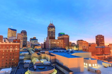 Şehir merkezindeki Indianapolis manzarası 