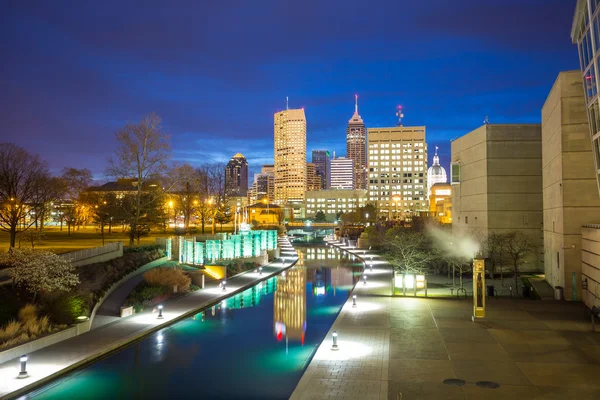 Orizzonte del centro di Indianapolis — Foto Stock