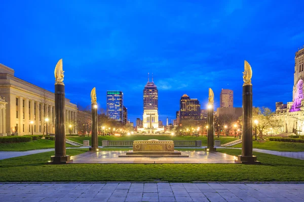 Orizzonte del centro di Indianapolis — Foto Stock