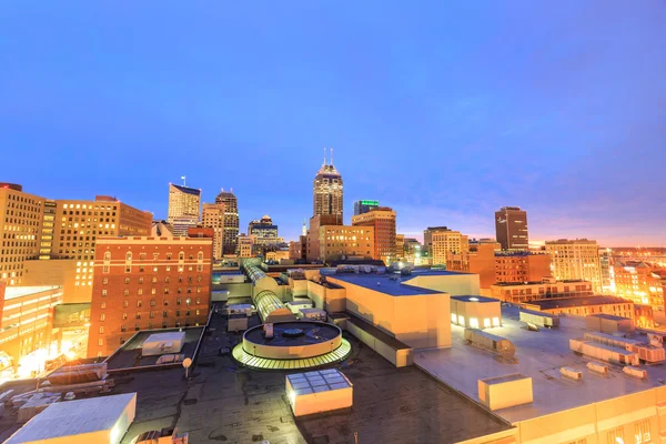 Orizzonte del centro di Indianapolis — Foto Stock