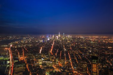 Şehir merkezindeki Manhatton New York 