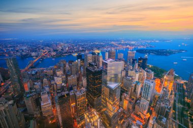 Şehir merkezindeki Manhatton New York 