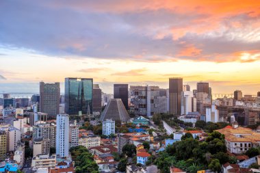 Rio de Janeiro şehir merkezinin Panorama görünüm
