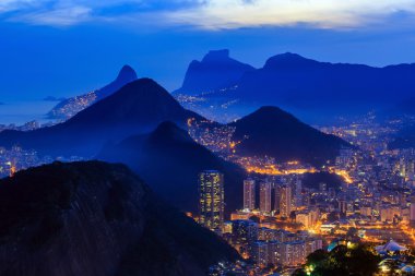 Gece görünümü Rio de Janeiro