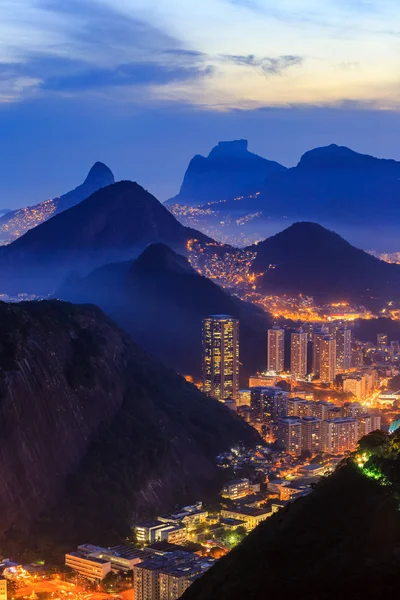 Nocny widok Rio de Janeiro — Zdjęcie stockowe