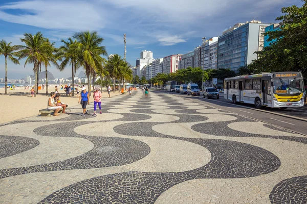 A Copacabana strand megtekintése — Stock Fotó