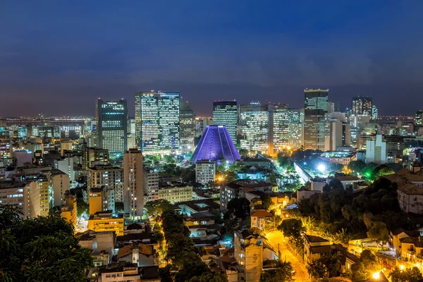 Pohled na panorama centrum Rio de Janeiro — Stock fotografie