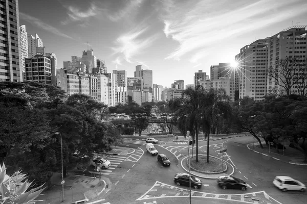 Centrala Sao Paulo på morgonen — Stockfoto