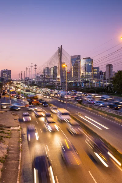 Octavio Frias de Oliveira Bridge in Sao Paulo Brazil — Stock Photo, Image