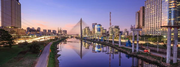 Octavio Frias de Oliveira Bridge i Sao Paulo Brasilien — Stockfoto