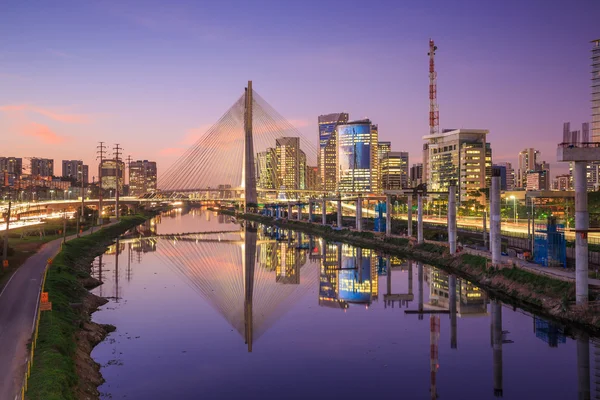 Octavio Frias de Oliveira brug in Sao Paulo-Brazilië — Stockfoto