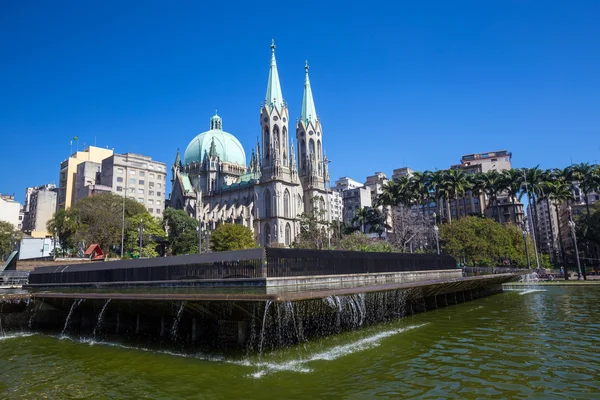 Catedral Se no centro de São Paulo — Fotografia de Stock