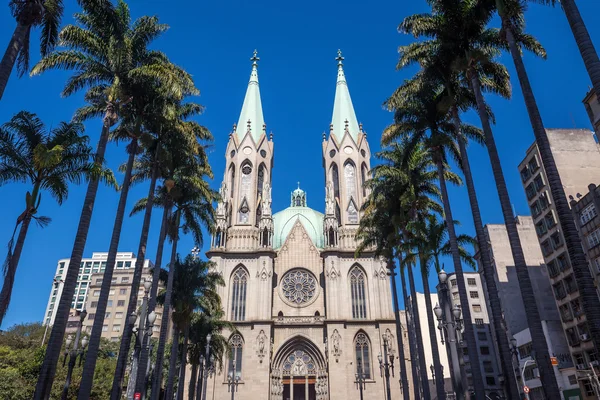 Catedral de Se en el centro de Sao Paulo — Foto de Stock