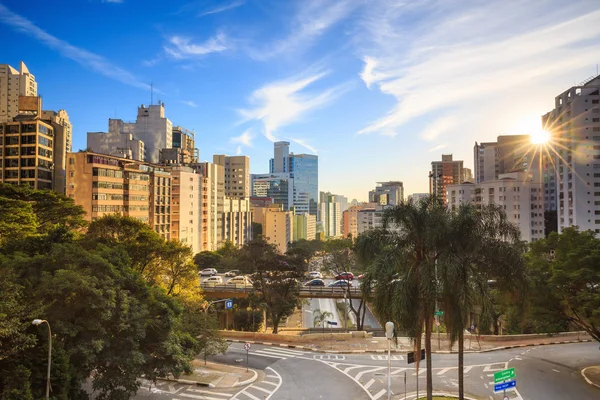 Centre-ville de Sao Paulo le matin — Photo