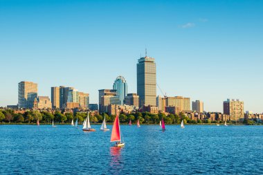 Boston Massachusetts manzarası görünümünü