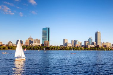 Boston Massachusetts manzarası görünümünü