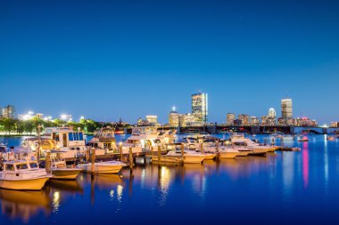 Boston Massachusetts manzarası görünümünü