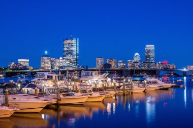 Boston Massachusetts manzarası görünümünü