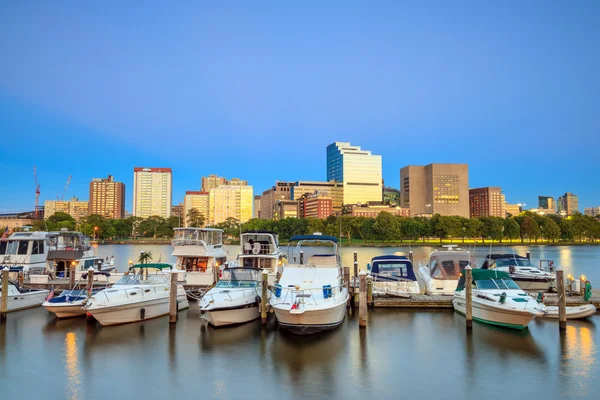 Vista de Boston Massachusetts Skyline — Foto de Stock