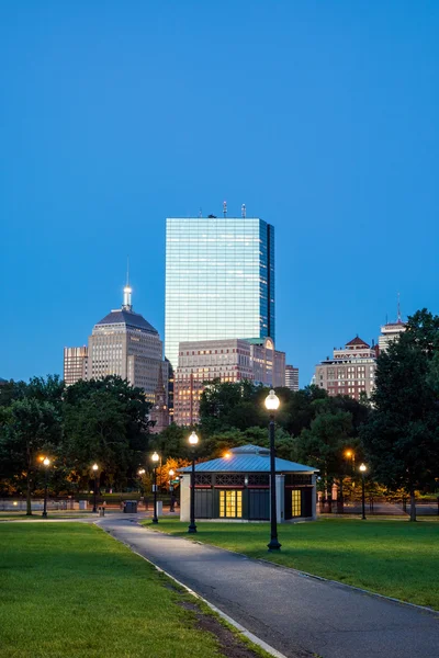 Boston Common gece Boston MA — Stok fotoğraf