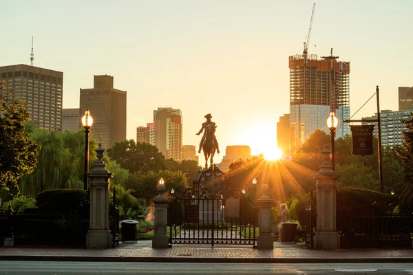 George Washington monumento al Giardino Pubblico Boston — Foto Stock