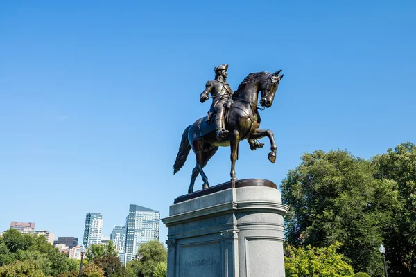 George washington denkmal im öffentlichen garten boston — Stockfoto