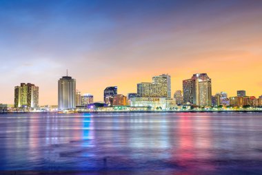 Downtown New Orleans, Louisiana ve Mississippi Nehri