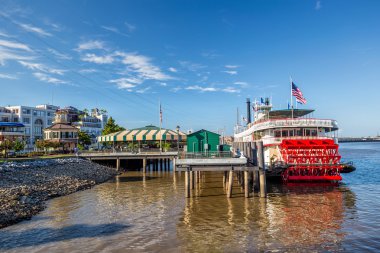New Orleans yandan çarklı gemi Mississippi Nehri New Orleans içinde