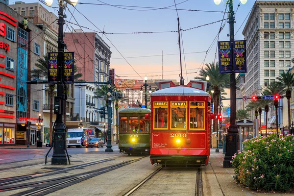 New Orleans tram lijn — Stockfoto