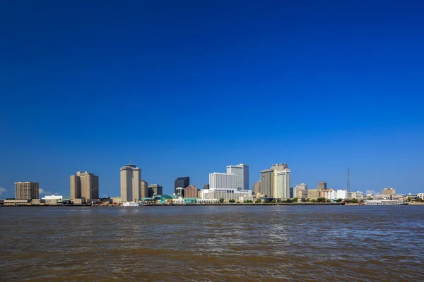 Centro de Nova Orleães, Louisiana e Rio Mississippi — Fotografia de Stock