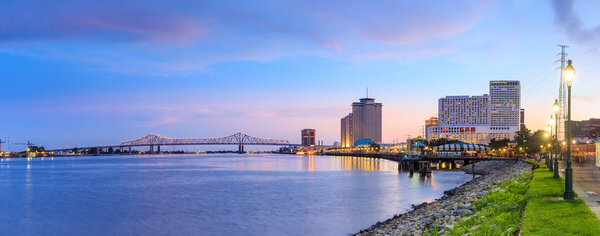 Downtown New Orleans, Louisiana and the Missisippi River