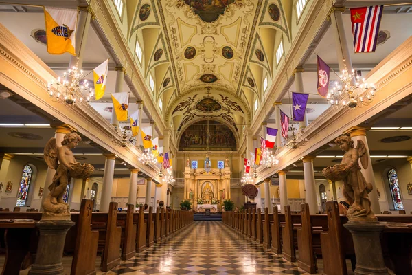 Interno della Cattedrale di St. Louis in Jackson Square New Orleans — Foto Stock