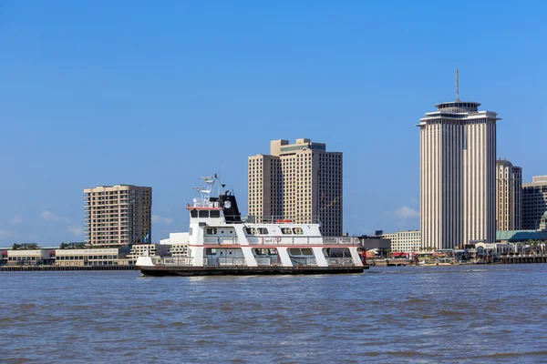New Orleans-downtown, a Mississippi-folyó — Stock Fotó