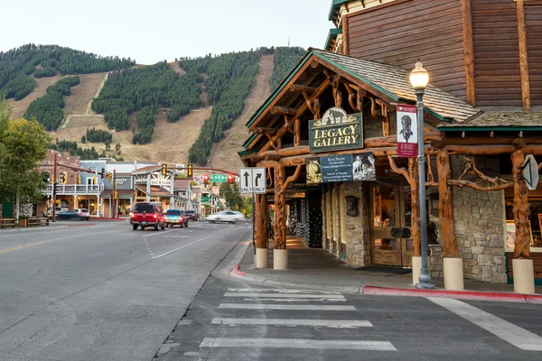 Downtown Jackson Hole i Wyoming Usa — Stockfoto