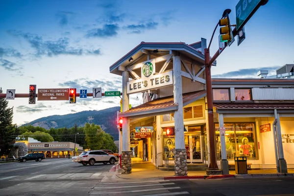 Downtown Jackson Hole i Wyoming Usa — Stockfoto